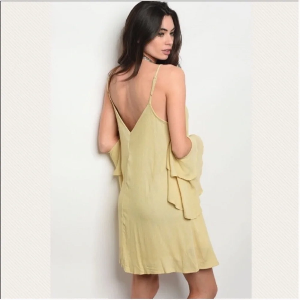 She and Sky Cold Shoulder Layered Sleeve Dress - Picture 2 of 8